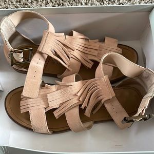 Light camel summer sandals
